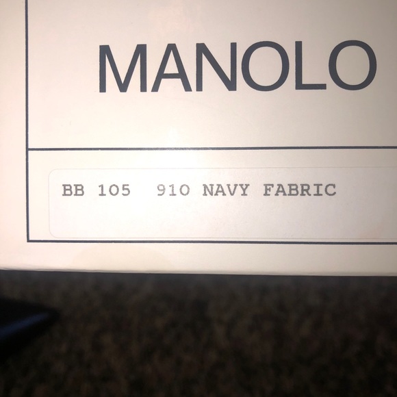 Navy Blue Manolo Blahnik Heels - Picture 6 of 7